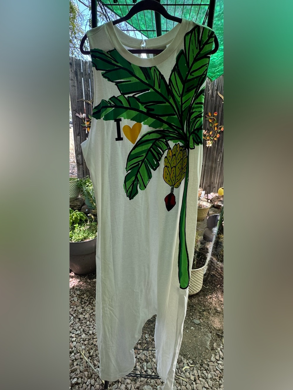 FARM RIO I Heart Bananas Jumpsuit 🍌 100% Organic Cotton • NWT • XL •